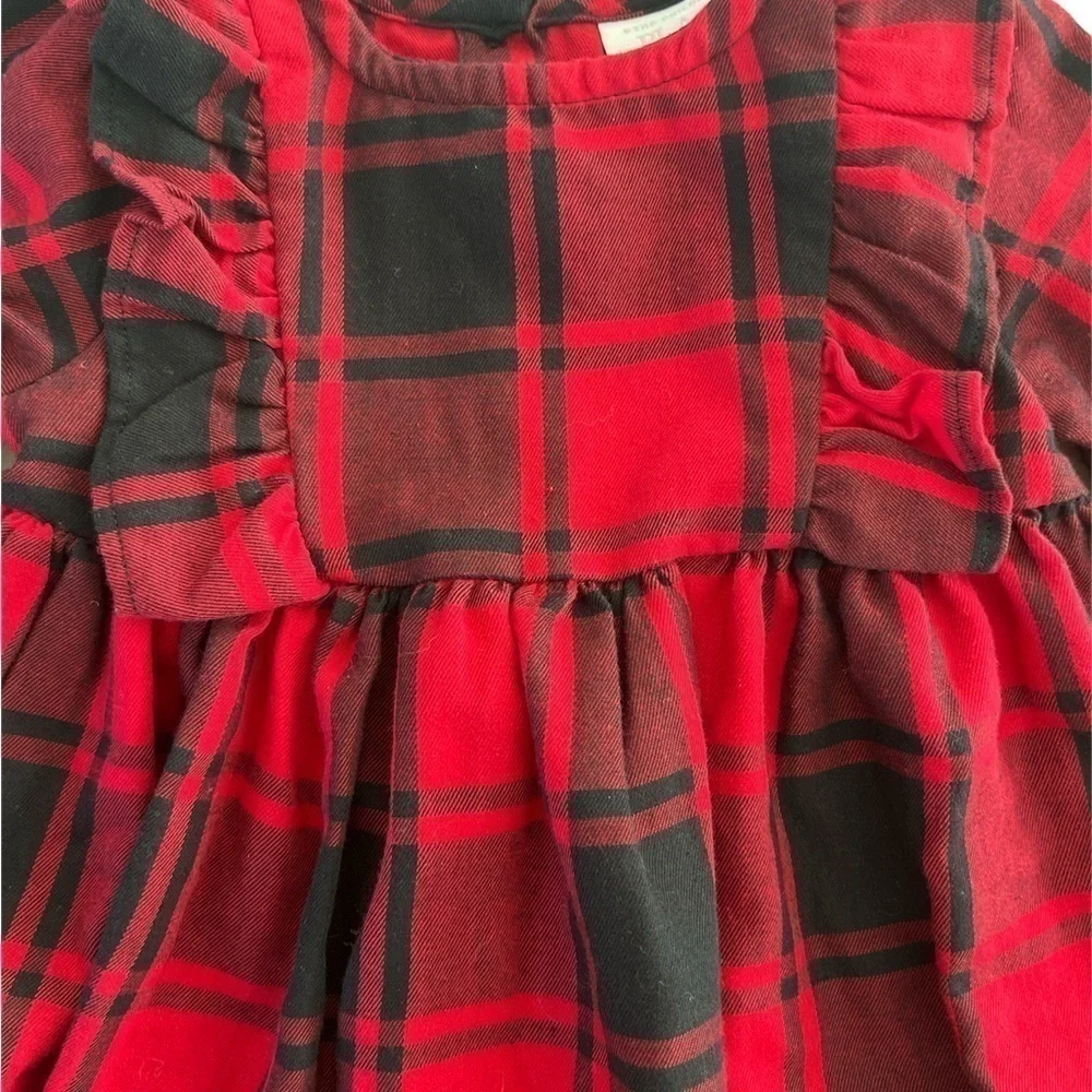 Flannel Children's Place dress, size 6-9 months.